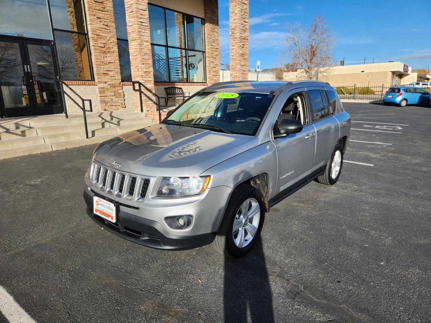 2015 Billet Silver Metallic Clearcoat /Dark Slate Gray Jeep Compass Sport (1C4NJDBB9FD) with an 2.4L I4 DOHC 16V Dual VVT engine, Automatic transmission, located at 8595 Washington St., Thornton, CO, 80229, (303) 287-5511, 39.852348, -104.978447 - 2015 Jeep Compass<br><br>D1 Auto NEVER charges dealer fees! All cars have clean titles and have been inspected for mechanical issues. We have financing for everyone. Good credit, bad credit, first time buyers.<br><br>Please call Lakewood Location 303-274-7692 or Thornton 303-287-5511 to schedule a t - Photo#1